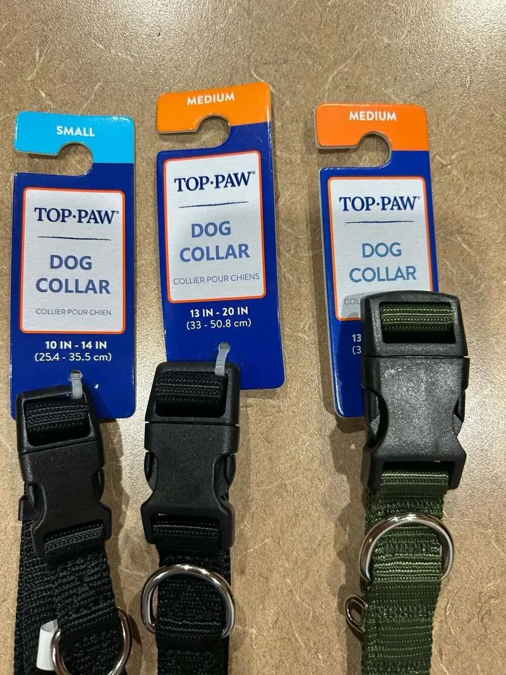 Assorted Top Paw and Youly Brand Adjustable Dog Collars